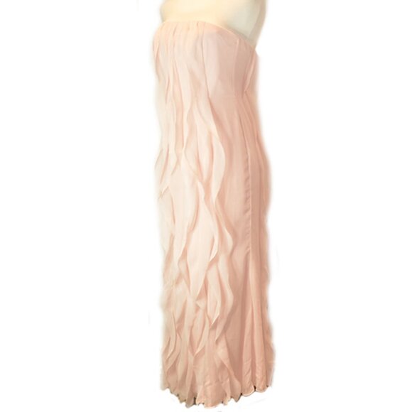 Size 6 Blush Strapless Gown by Vera Wang - Picture 11 of 11